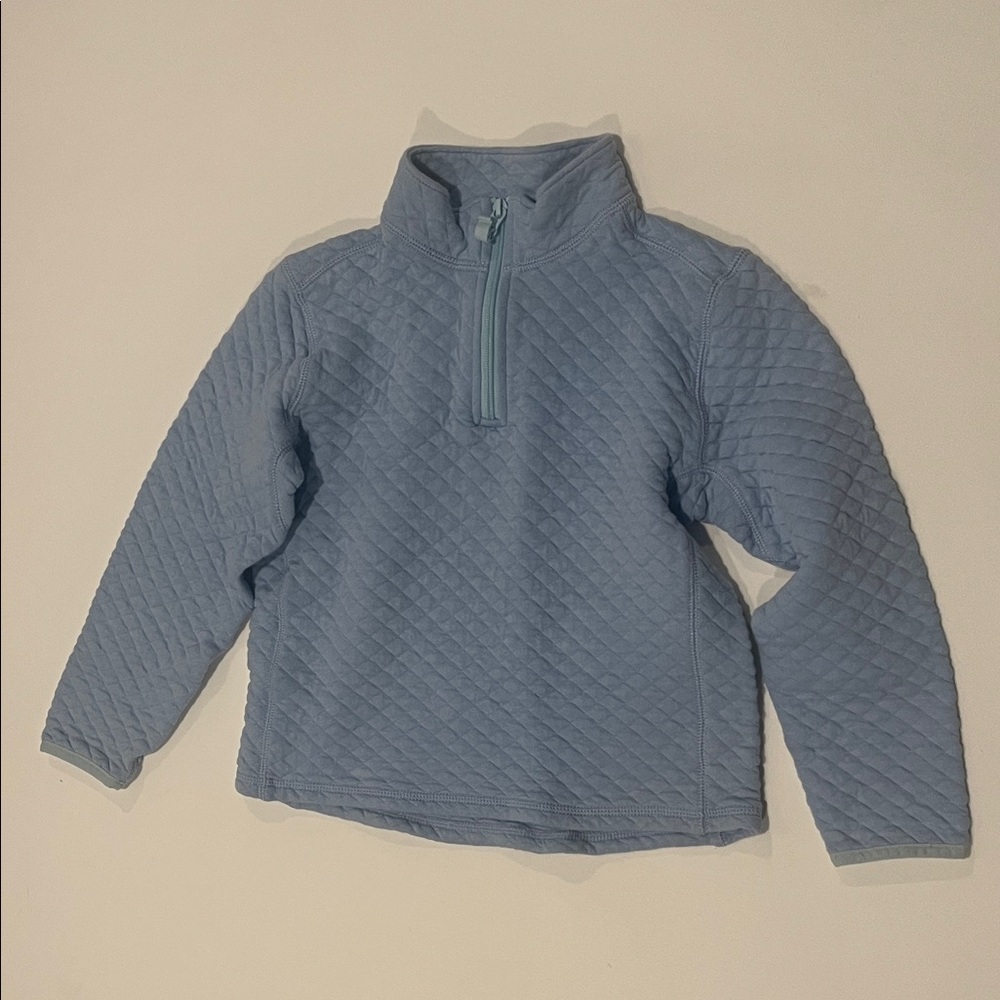 Crewcuts Quilted Blue Kids Pullover quarter zip  medium 8-9 boys girls